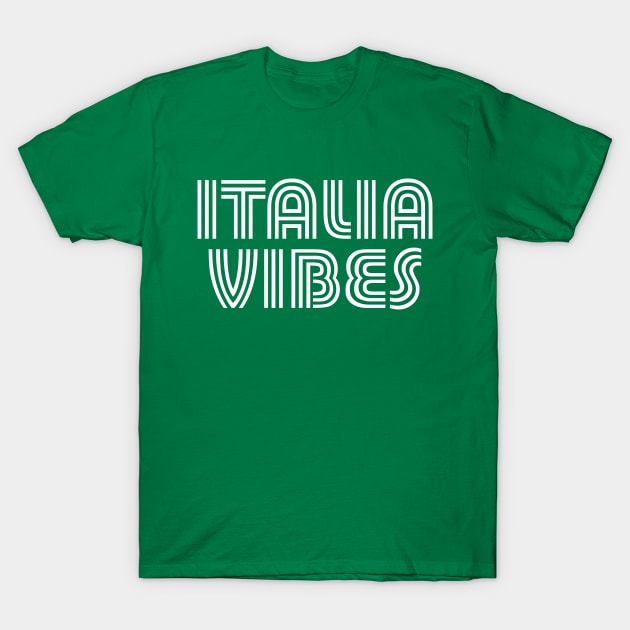 Italia Vibes Italy Italian Italiano Retro Heritage T-Shirt by E